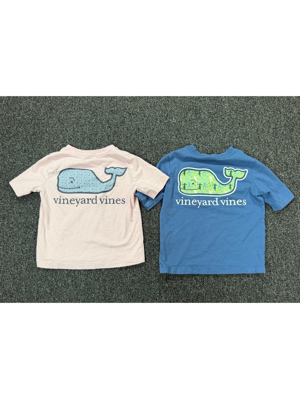 Bundle Vineyard Vines Toddler Boys' T-Shirts 2T Blue and Pink Whale sports